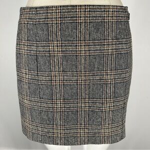 Rag & Bone Black and Brown Checkered Pencil Skirt